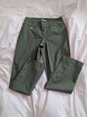 S.C. & CO. Olive Green Pull On Stretch Slim Trousers Size 6